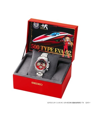 Seiko Evangelion Shinkansen 500 TYPE EVA-02 JDM Limited Edition hecho en Japón 39.8mm